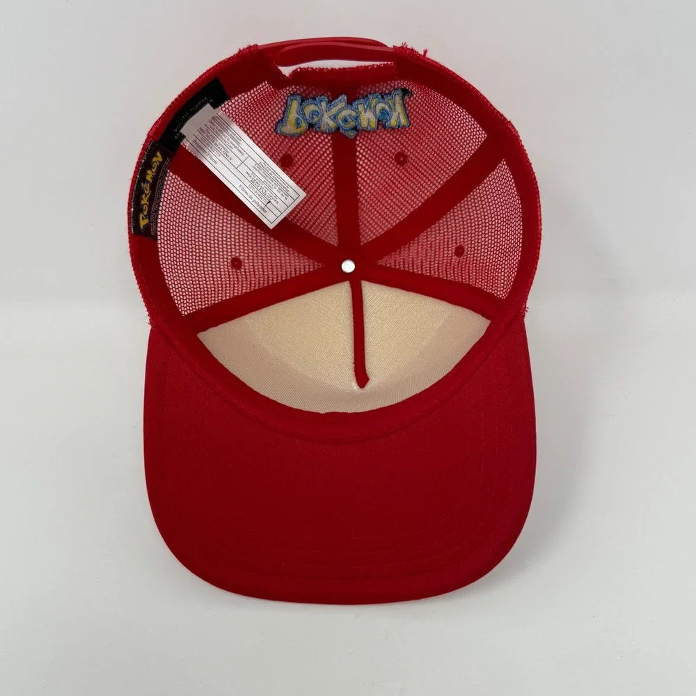 Pokemon Pokeball Red White Trucker Hat Youth OSFM Snapback‎ Cap 2016 Nintendo